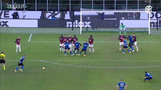 Christian Eriksen's winning free-kick against AC Milan